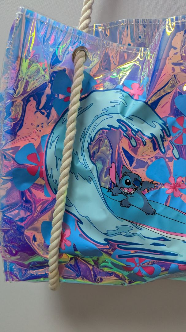 Disney Lilo & Stitch Iridescent Beach Tote Bag