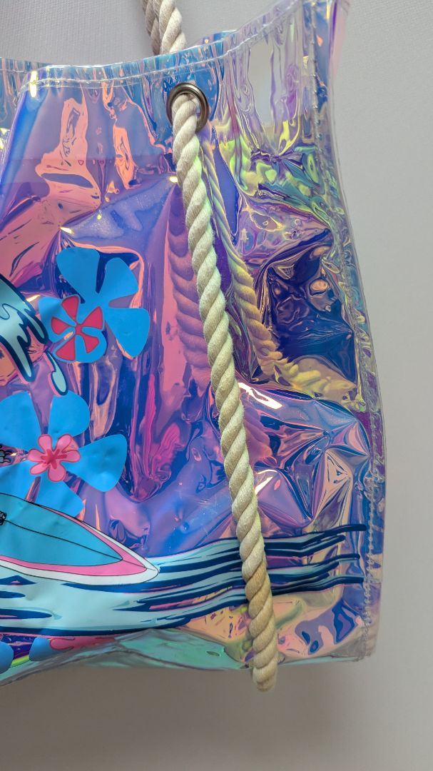 Disney Lilo & Stitch Iridescent Beach Tote Bag