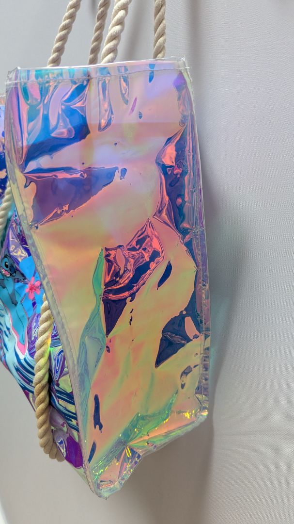 Disney Lilo & Stitch Iridescent Beach Tote Bag