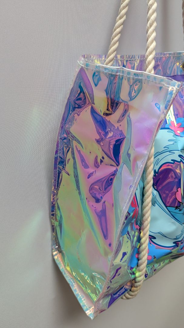 Disney Lilo & Stitch Iridescent Beach Tote Bag
