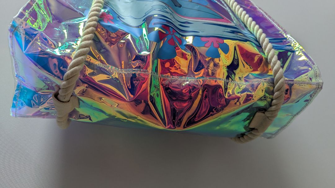 Disney Lilo & Stitch Iridescent Beach Tote Bag
