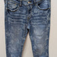 kensie Jeans Medium Wash Floral Effortless Skinny Crop Jeans