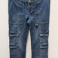 Re generation Medium Wash Wide-Leg Cargo Jeans