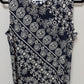 Peck & Peck Navy/White Floral Sleeveless Blouse