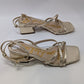 Sam Edelman Gold Whitley Leather Block Sandals