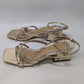 Sam Edelman Gold Whitley Leather Block Sandals