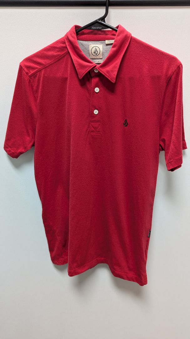 Volcom Red Short-Sleeve Casual Polo Shirt