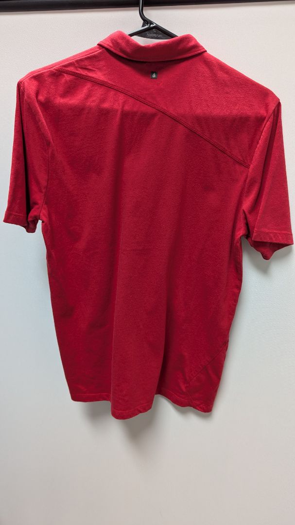 Volcom Red Short-Sleeve Casual Polo Shirt