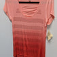 One World Coral Pink Ombre Embellished Tunic Tee