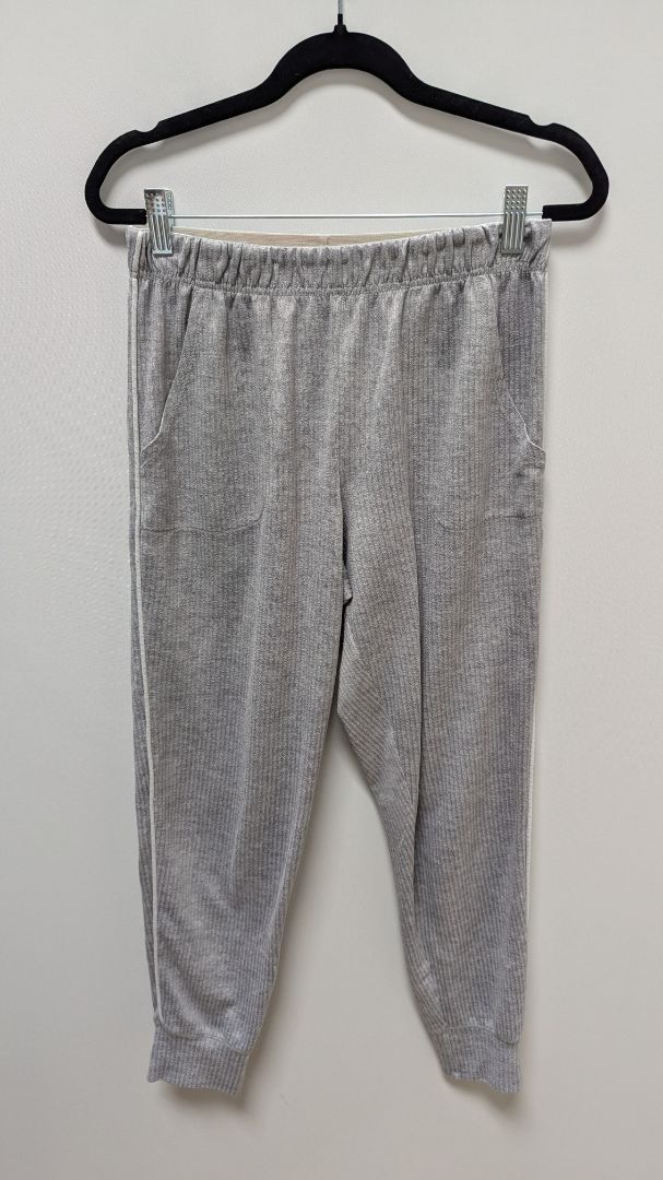Jockey Light Grey Ribbed Knit Jogger Sweatpants