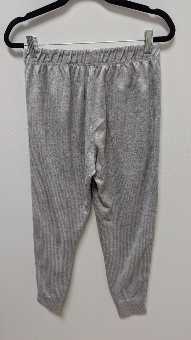 Jockey Light Grey Ribbed Knit Jogger Sweatpants