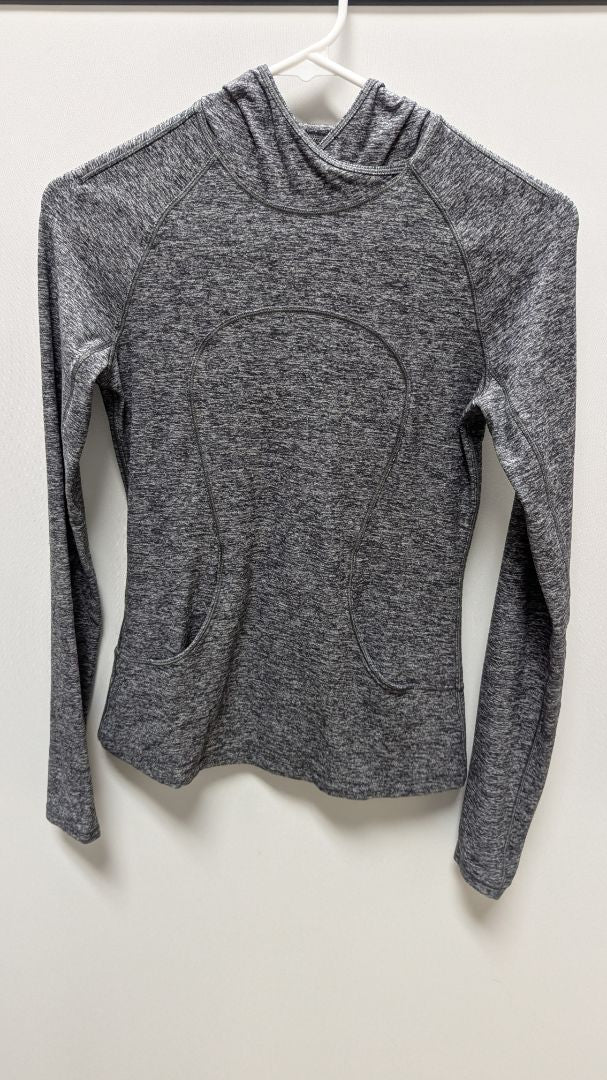 Lululemon Heather Grey Hooded Pullover Sweatshirt