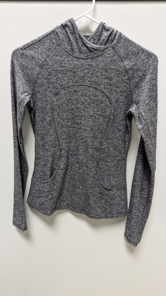 Lululemon Heather Grey Hooded Pullover Sweatshirt