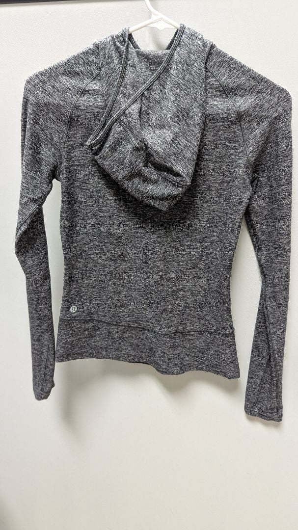 Lululemon Heather Grey Hooded Pullover Sweatshirt