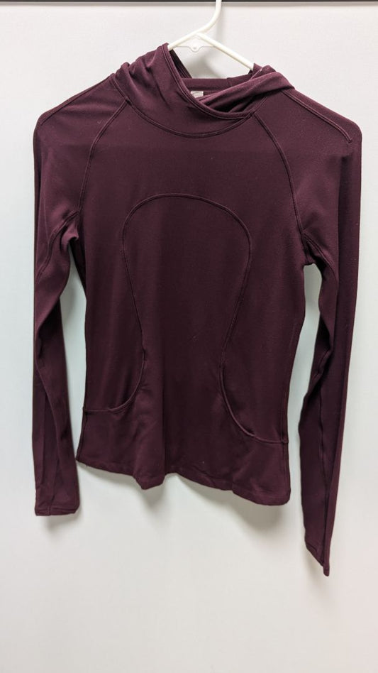 Lululemon Burgundy Hooded Pullover Sweatshirt