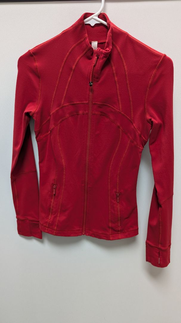 Lululemon Red Zippered Active Jacket