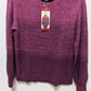 Gloria Vanderbilt Dark Pink Ombre Knit Long-Sleeve Sweater