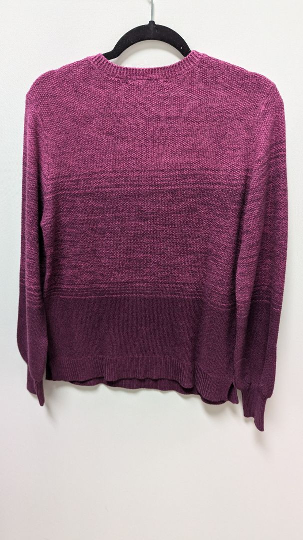Gloria Vanderbilt Dark Pink Ombre Knit Long-Sleeve Sweater