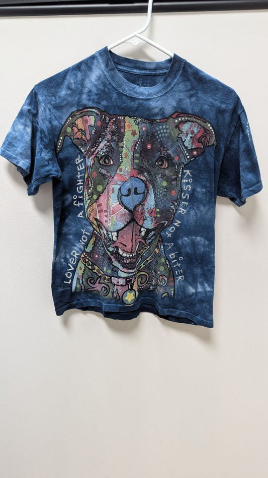 The Mountain Blue Tie-Dye Dog Graphic Tee