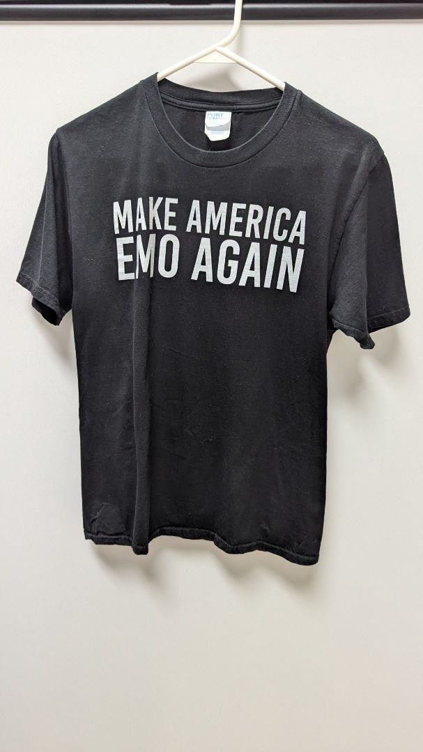Port & Company Black "Make America Emo Again" Graphic Tee