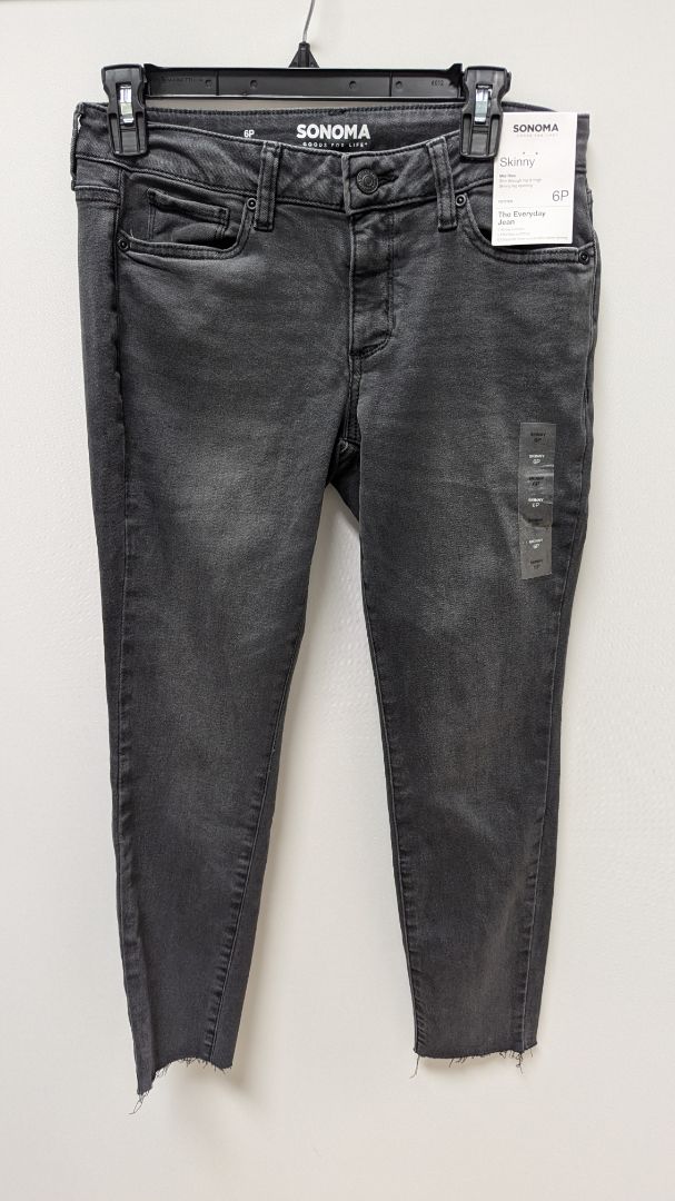Sonoma Black Mid-Rise Everyday Skinny Jeans