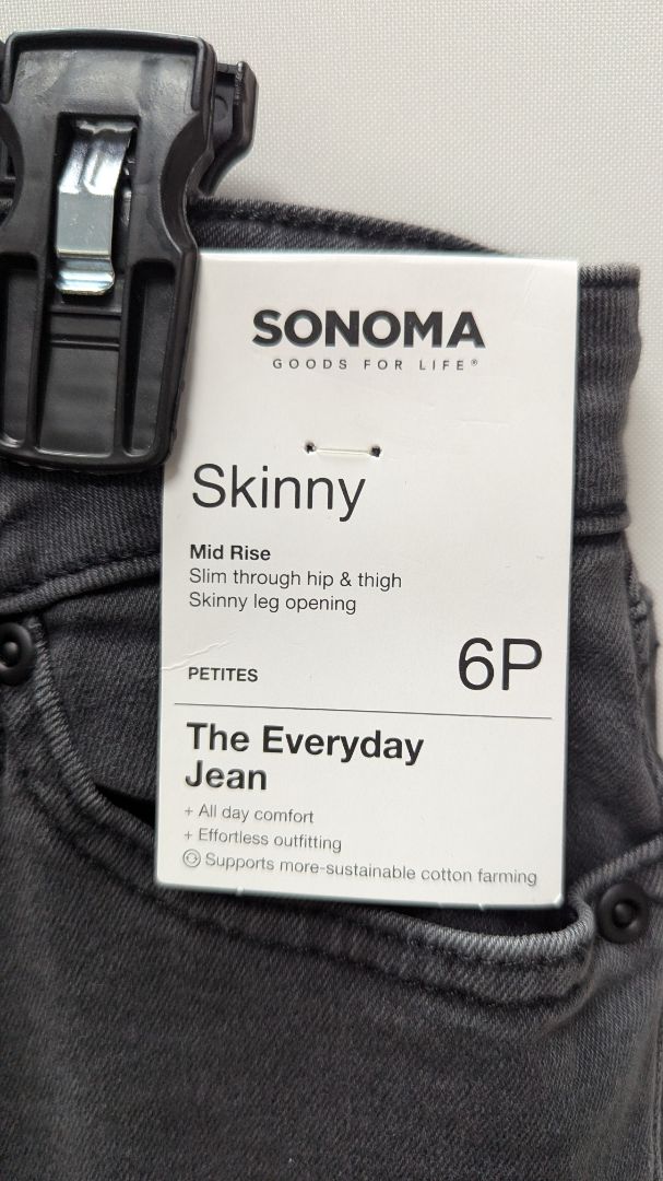 Sonoma Black Mid-Rise Everyday Skinny Jeans