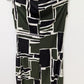 CHAPS Green/Black Geometric Print Bodycon Dress