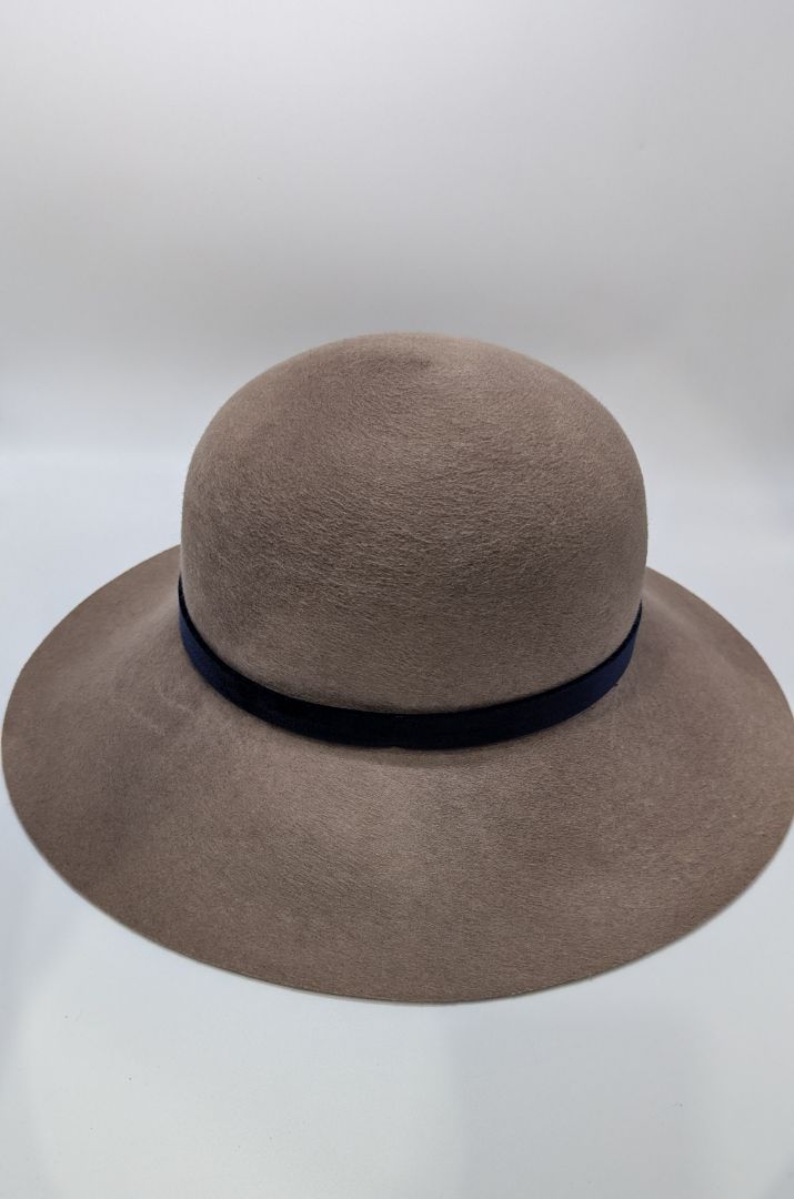 Eugenia Kim Camel Brown Wool Felt Wide-Brim Hat
