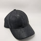 Black Faux-Leather Baseball Cap