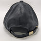 Black Faux-Leather Baseball Cap