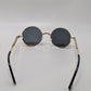 Gold-Tone Metal Retro Sunglasses