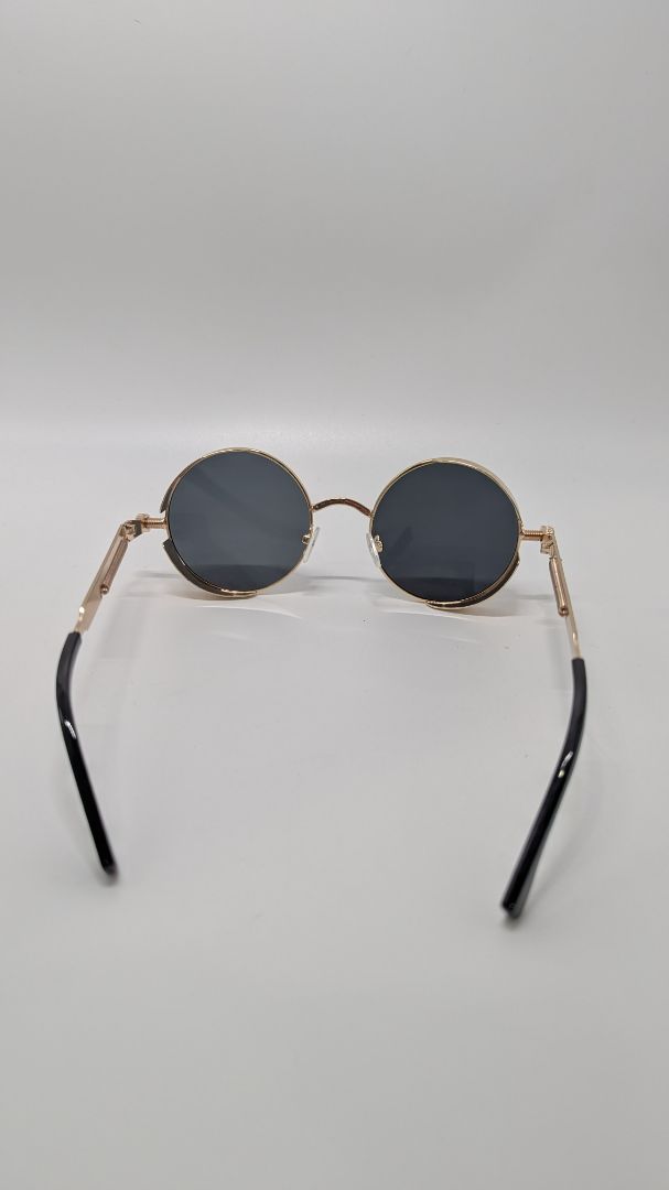 Gold-Tone Metal Retro Sunglasses