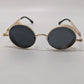 Gold-Tone Metal Retro Sunglasses