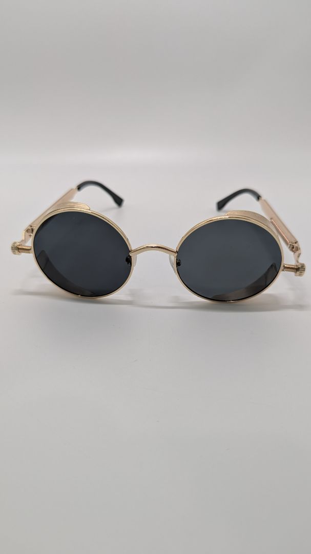 Gold-Tone Metal Retro Sunglasses