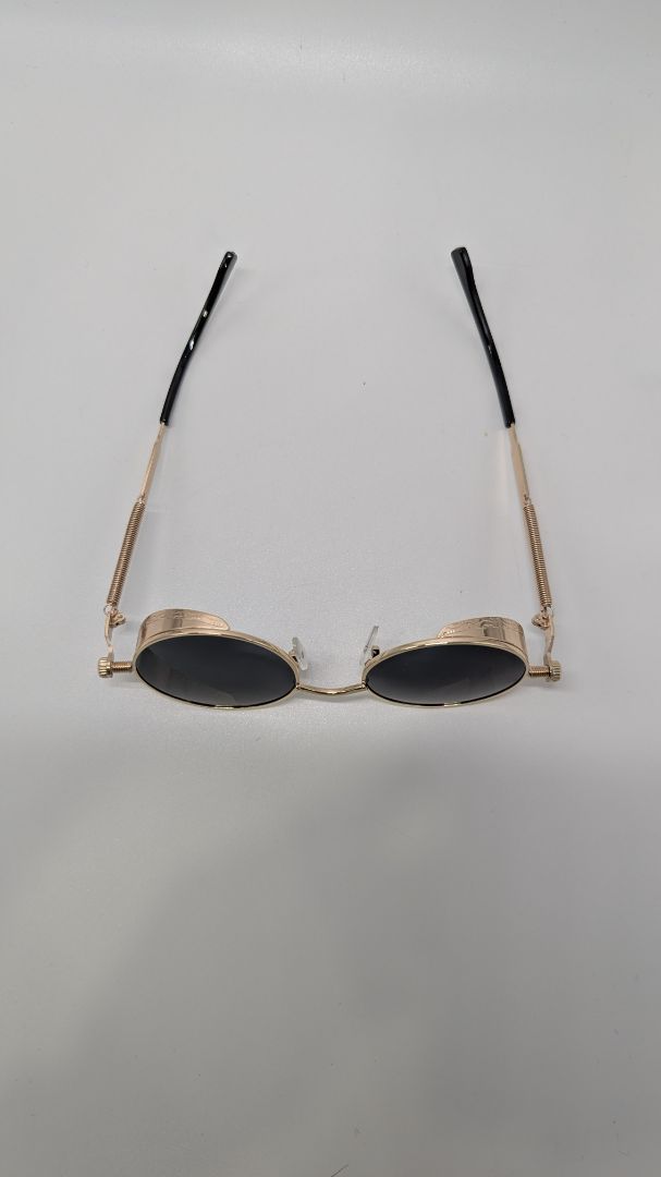 Gold-Tone Metal Retro Sunglasses