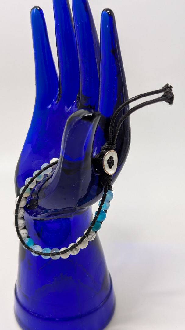 Black/Blue Ocean Beaded Bracelet