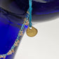 Mishky Blue/Bronze Beaded Sliding Bracelet