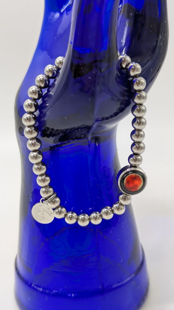 Zenith Silver Moonglow Beaded Bracelet