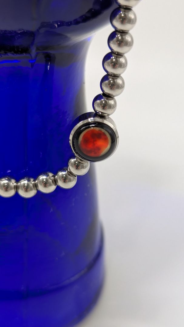 Zenith Silver Moonglow Beaded Bracelet