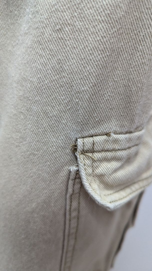 DAZY Light Khaki Wide-Leg Cargo Pants