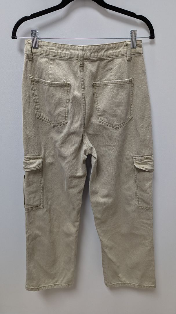 DAZY Light Khaki Wide-Leg Cargo Pants