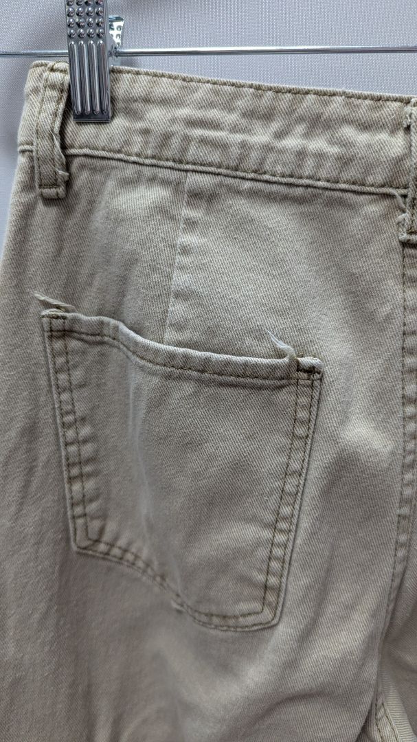 DAZY Light Khaki Wide-Leg Cargo Pants