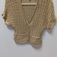 H&M Brown Crochet Cropped Cardigan