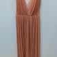 Vanity Fair Peach Pleated Vintage Boudoir Dress