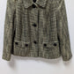 JM Collection Black/Tan Woven 3-Button Blazer Jacket