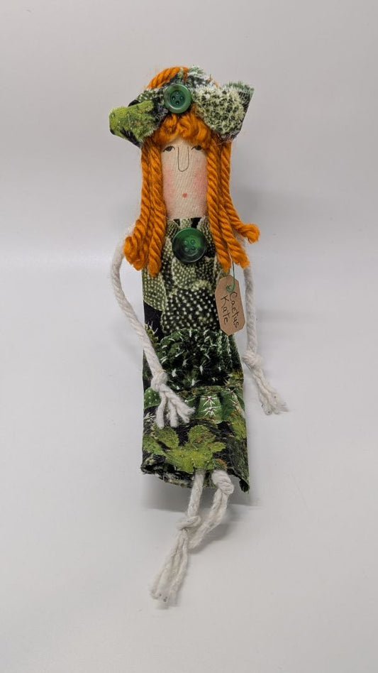 Handmade Cactus Kate Green Modern Primitive Doll