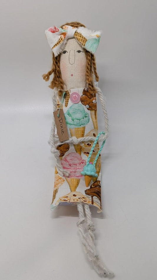 Handmade Dixie Ice Cream Modern Primitive Doll