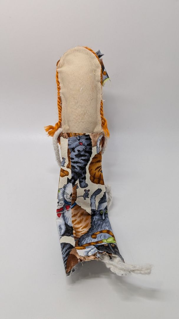 Handmade Kitty Grey Cat Modern Primitive Doll