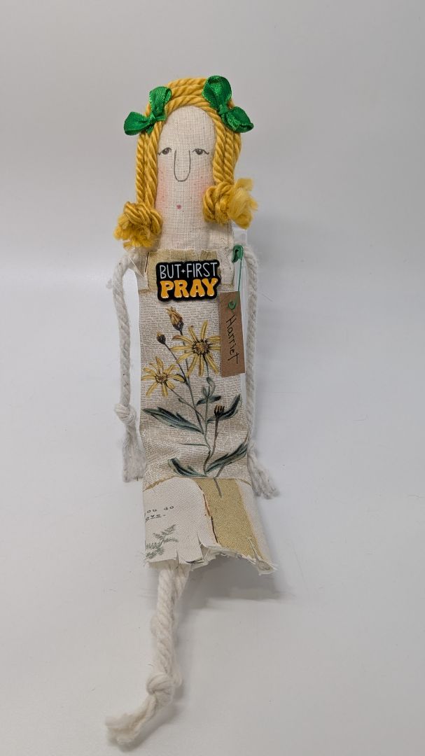 Handmade Harriet Floral Modern Primitive Doll