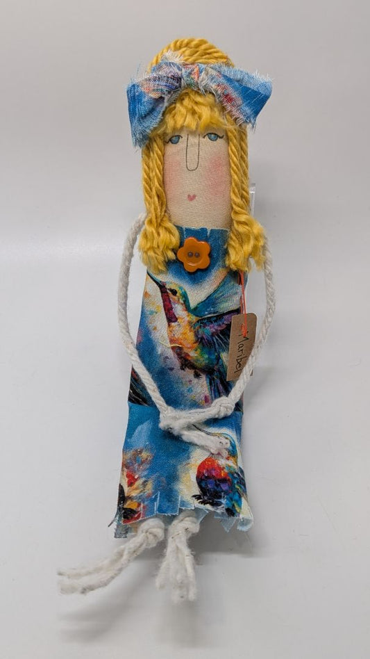 Handmade Maribel Hummingbird Modern Primitive Doll